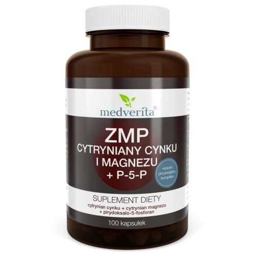 Medverita ZMP citráty Zn a Mg + P-5-P 100 kapsúl