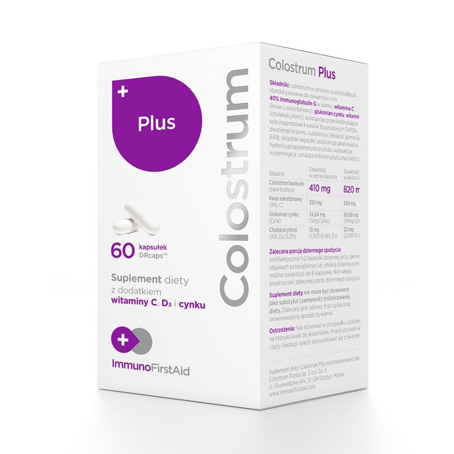 Colostrum Polska Colostrum Plus 500 mg 60 kapslí