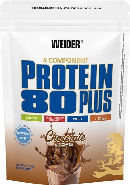 Weider Protein 80 Plus s čokoládovou příchutí 500 g