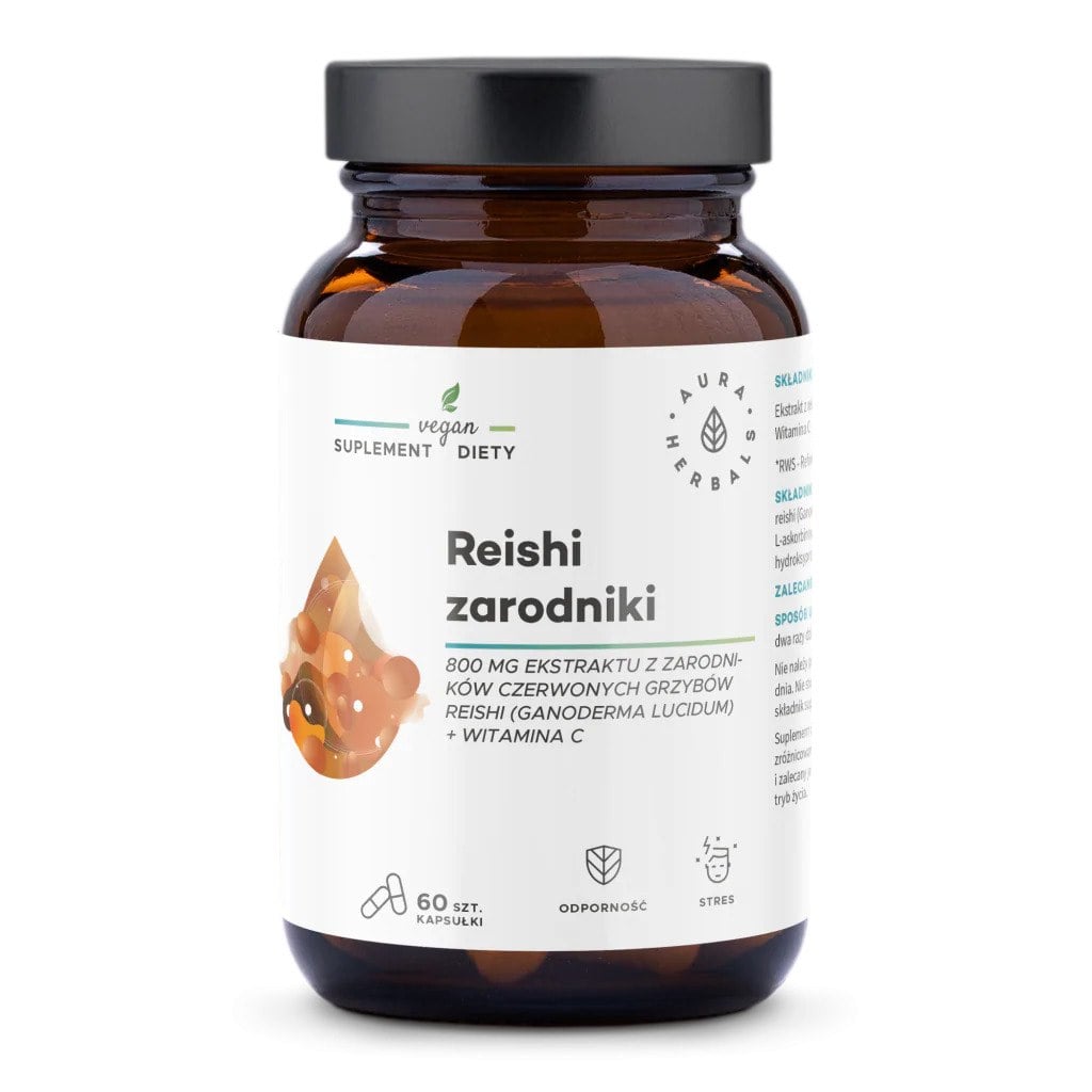 Aura Herbals Reishi + vitamin C 60 kapslí