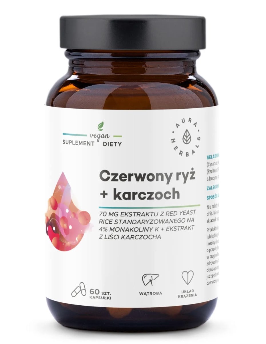 Aura Herbals Červená rýže + artyčok 60 kapslí