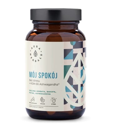 Aura Herbals Môj pokoj, bez stresu + Ashwagandha KSM-66 60 kapsúl