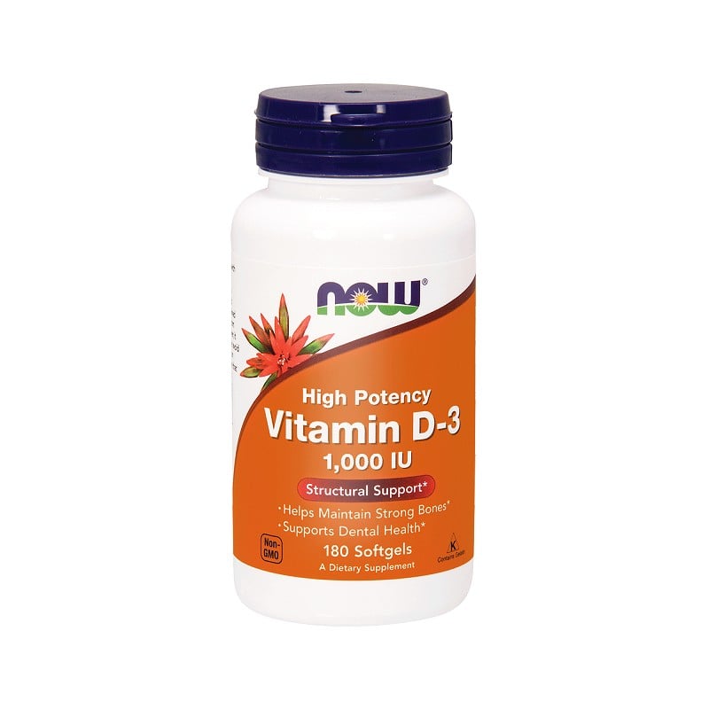 Now Foods Vitamín D3 1000 IU 180 kapsúl