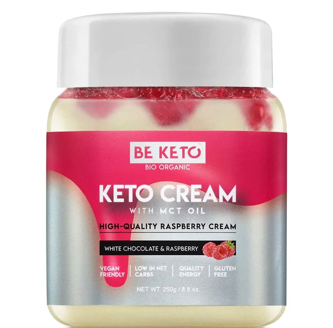 BeKeto Keto krém s príchuťou bielej čokolády a maliny 250 g