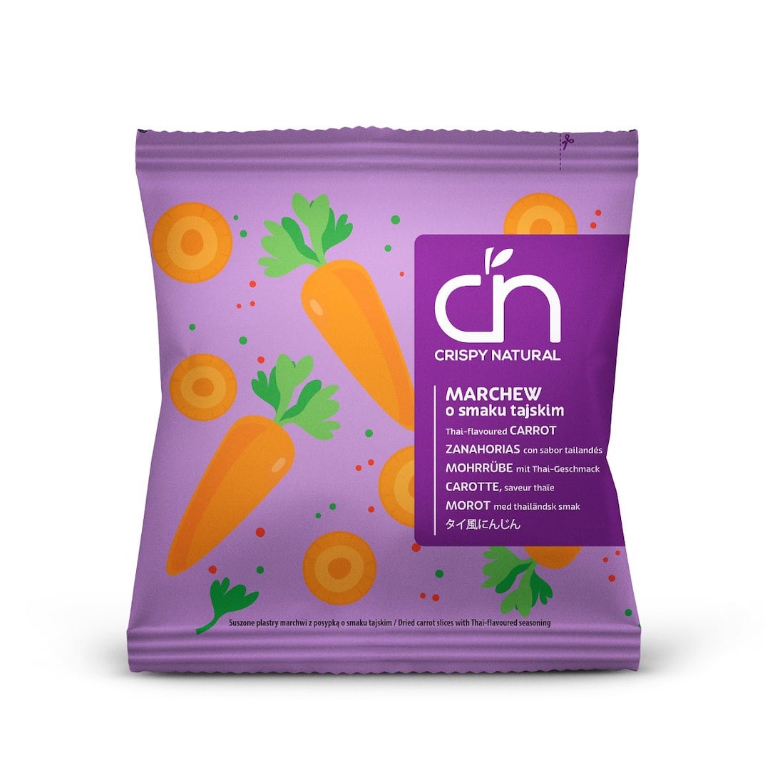 Crispy Natural Sušená mrkva s thajskou príchuťou, plátky 18 g
