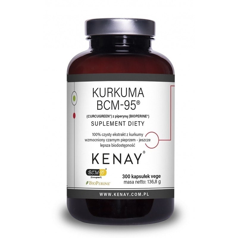 Kenay Kurkuma BCM-95 s piperinem 300 kapslí