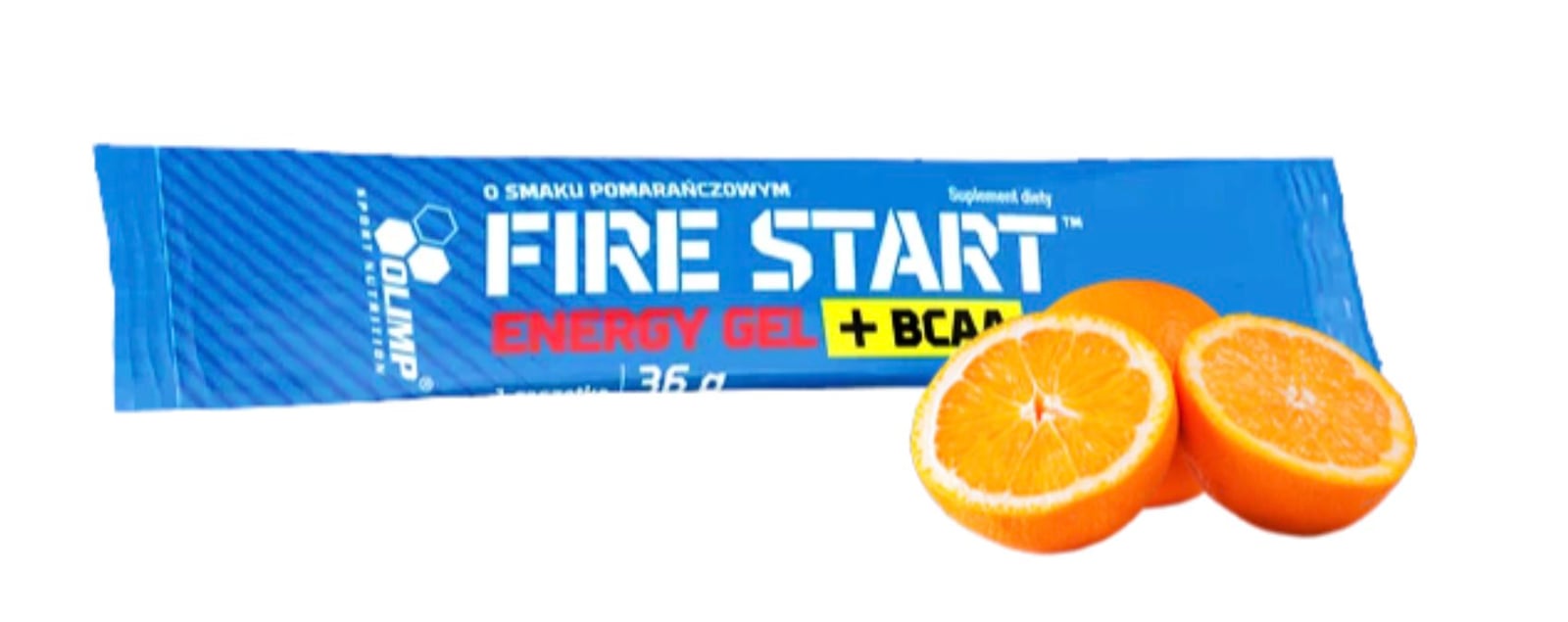 Olimp Fire Energy gel + BCAA 36 g s pomerančovou příchutí