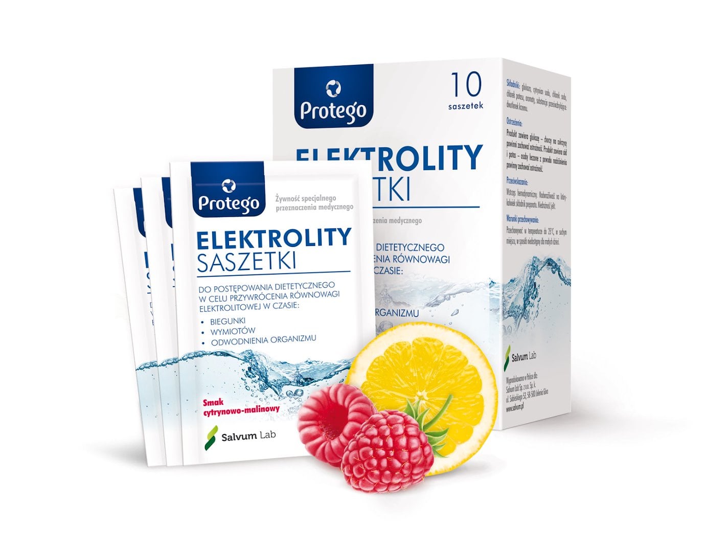 Protego Elektrolyty 10 vreciek s príchuťou citrón a malina