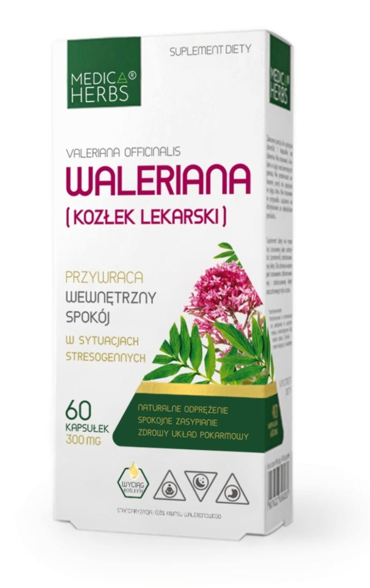 Medica Herbs Valeriána (valeriána lekárska) 300 mg 60 kapsúl