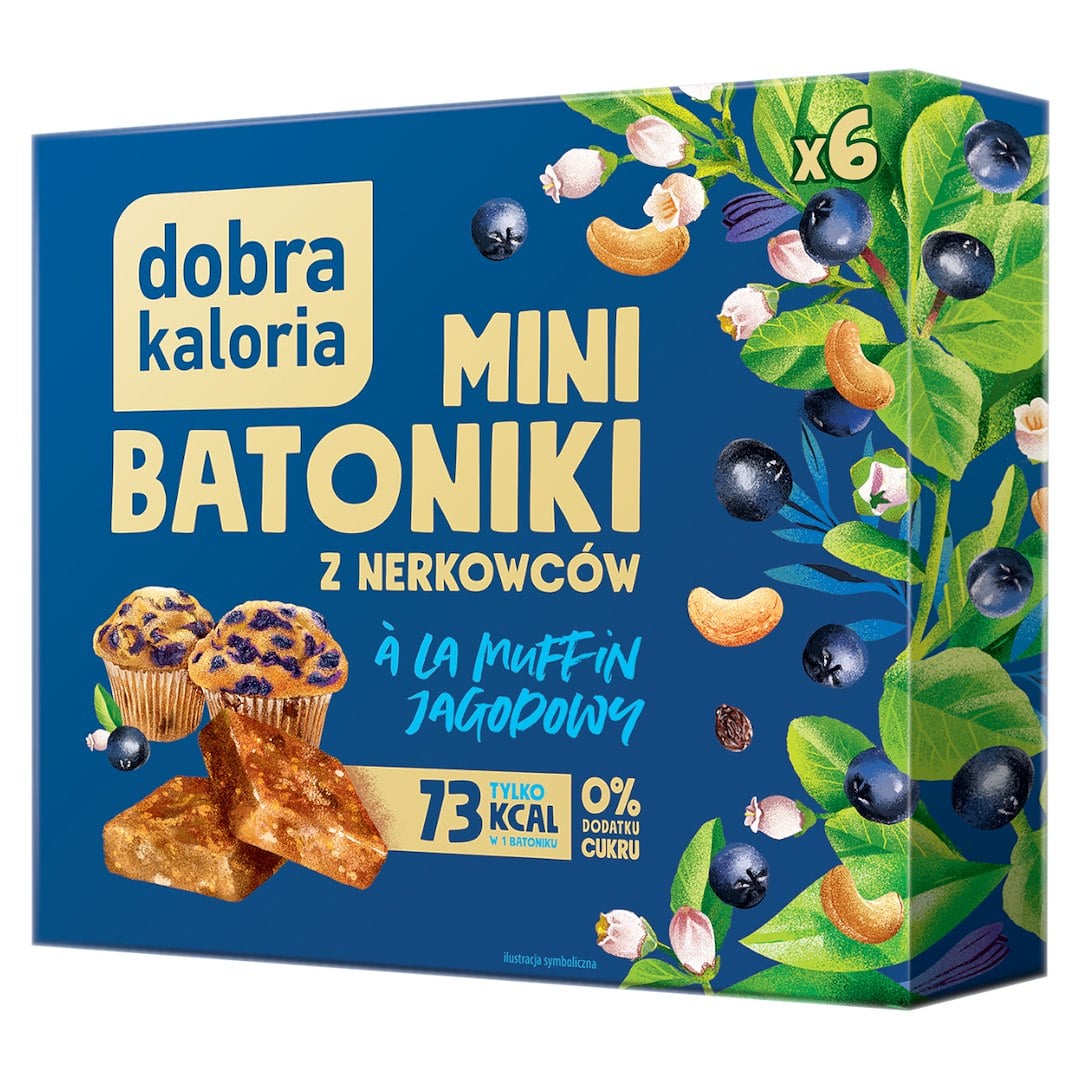 Dobra Kaloria Mini tyčinky z kešu à la čučoriedkový muffin 102 g