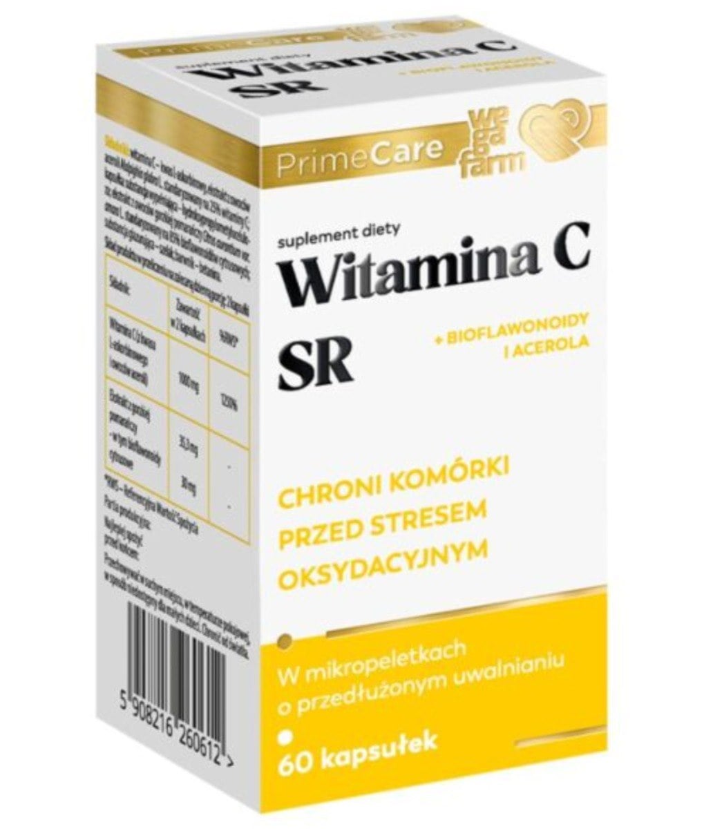 WegaFarm Vitamín C SR+ bioflavonoidy a acerola 60 kapslí