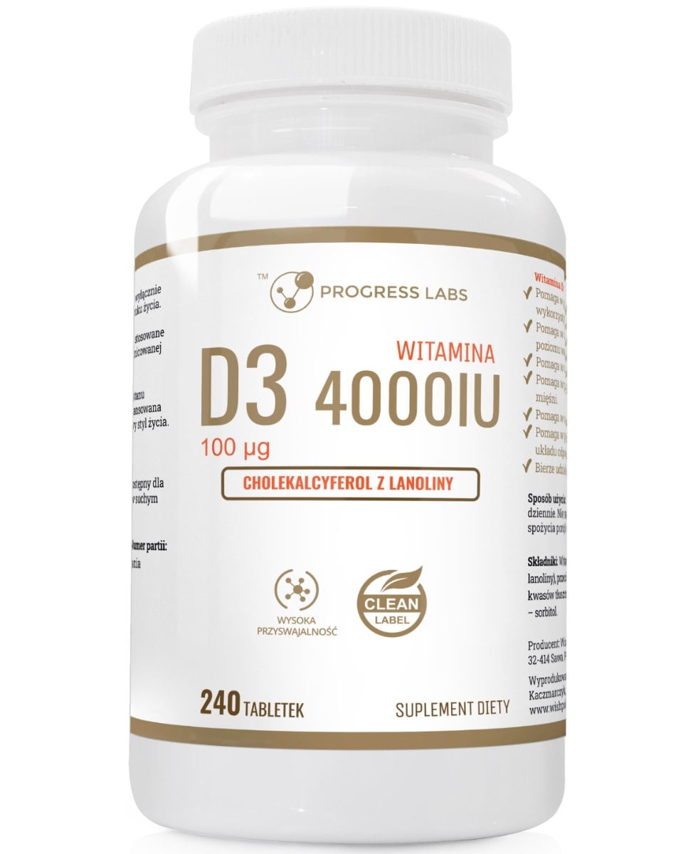 Progress Labs Vitamín D3 4000 IU 240 tabliet