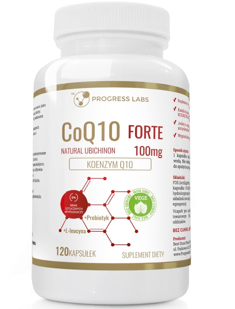 Progress Labs Coenzyme Q10 Forte + L-leucin 120 kapslí