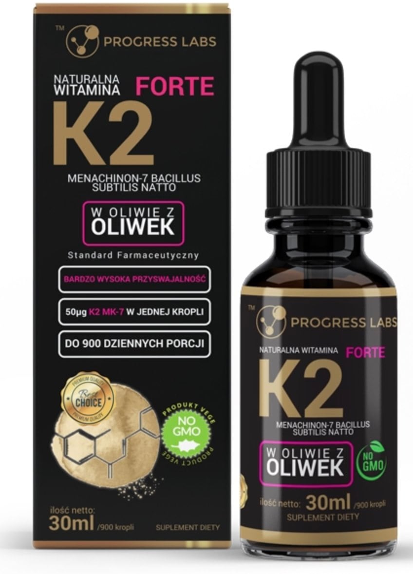 Progress Labs Prírodný vitamín K2 MK-7 Forte 30 ml