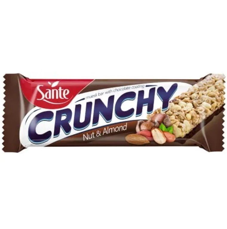 Sante Crunchy tyčinka orech a mandľa v čokoláde 40 g