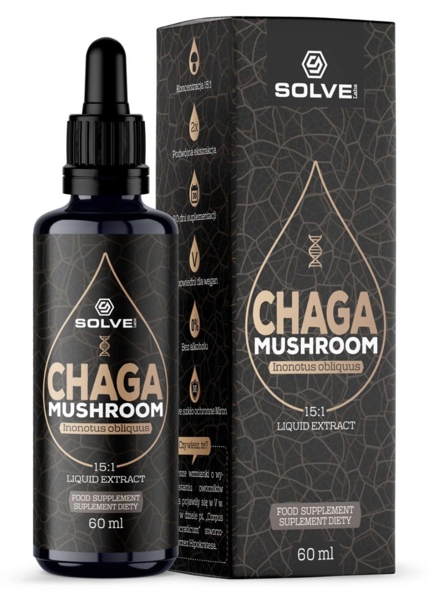 SolveLabs Chaga (rážovec šikmý) v kvapkách 60 ml