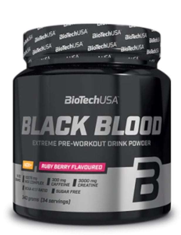 BioTech USA Black Blood NOX+ 340 g rubínová borůvka