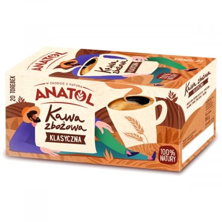 Anatol Obilná káva klasická porcovaná 20 x 4,2 g