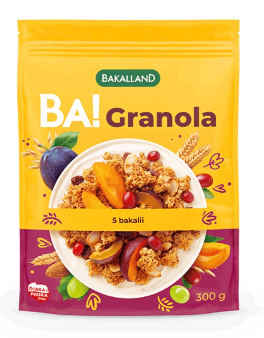Bakalland BA! Granola 5 druhů sušeného ovoce 300 g