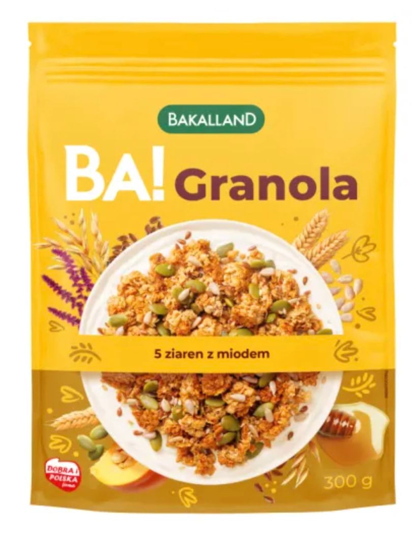 Bakalland BA! Granola 5 semínek s medem 300 g