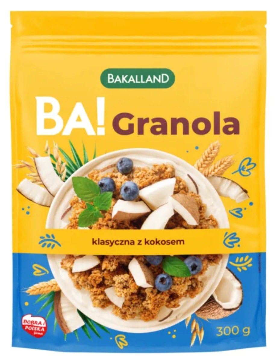 Bakalland BA! Granola klasická s kokosom 300 g