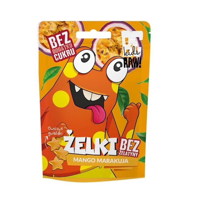 BeRAW Kids želé bonbony mango a marakuja 35 g