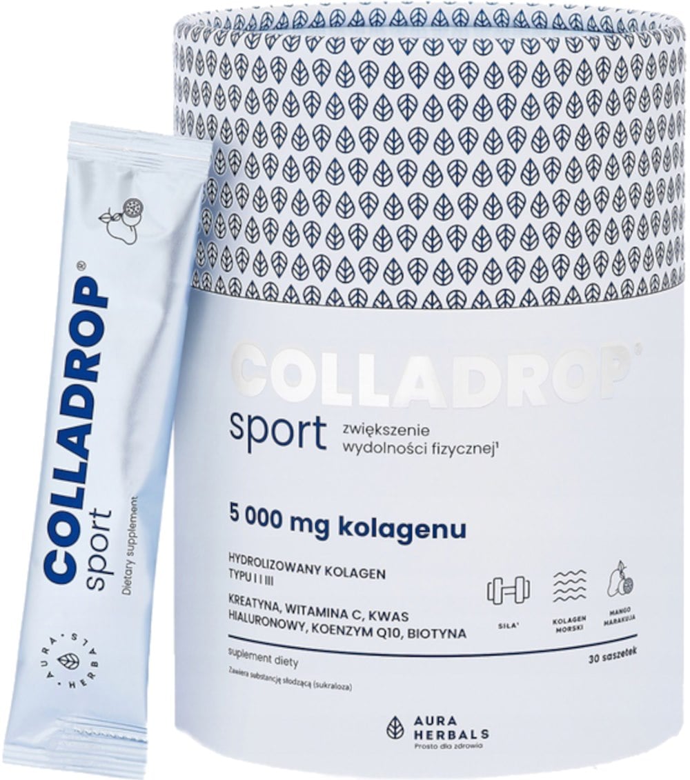 Aura Herbals Colladrop Sport morský kolagén 5000 mg 30 vreciek