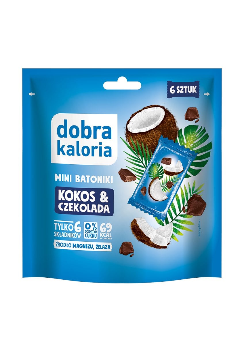 Dobra Kaloria Mini tyčinky kokos & čokoláda 102 g