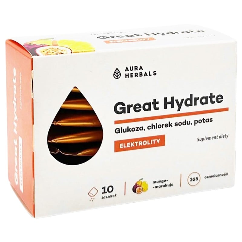 Aura Herbals Great Hydrate 10 vreciek s príchuťou mango-marakuja