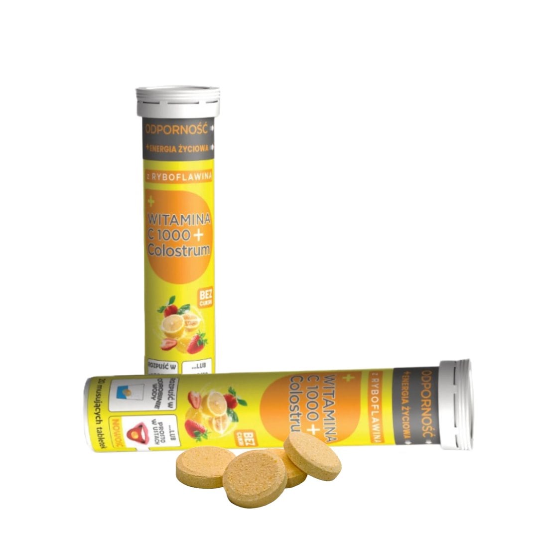 Colostrum Polska Vitamín C 1000 Duo s kolostrom 20 šumivých tabliet