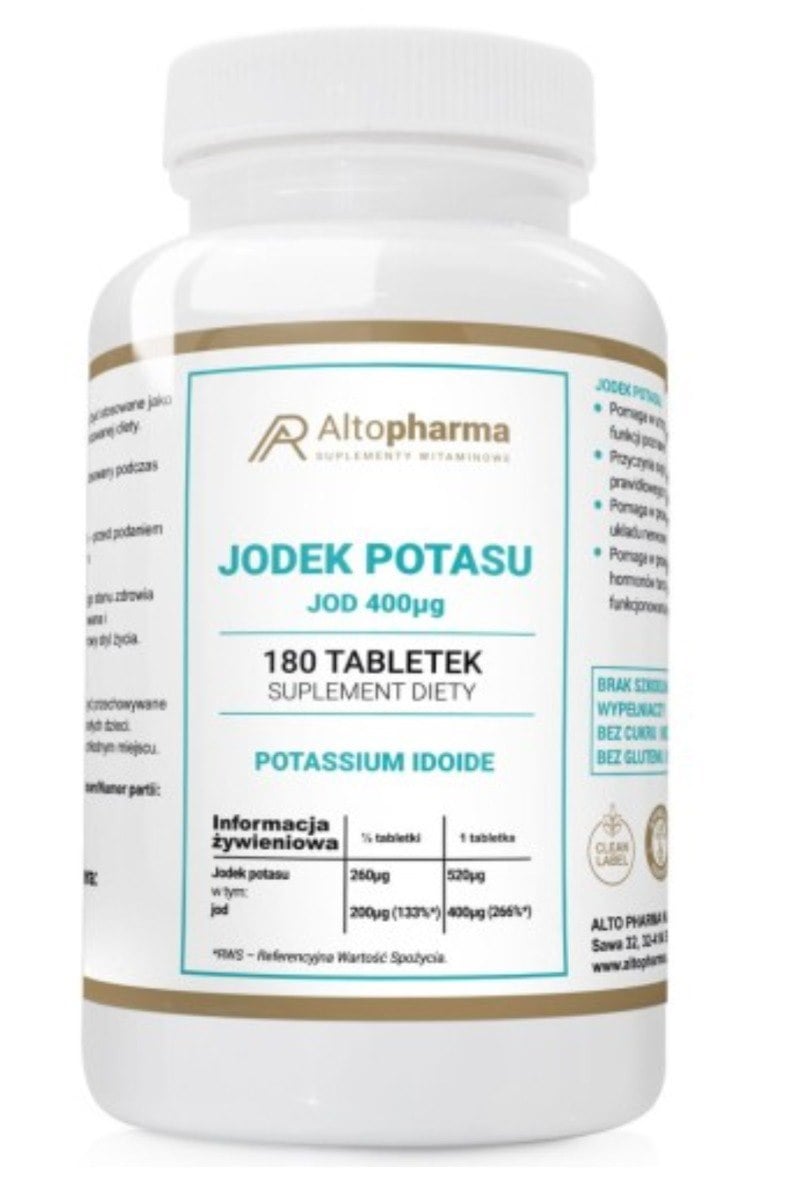 Altopharma Jodid draselný 400 µg Vege 180 tablet
