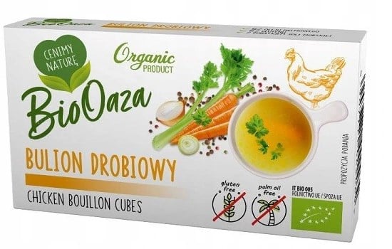 Biooaza Hydinový bujón v kockách bez pridaných cukrov, bezlepkový BIO 66 g