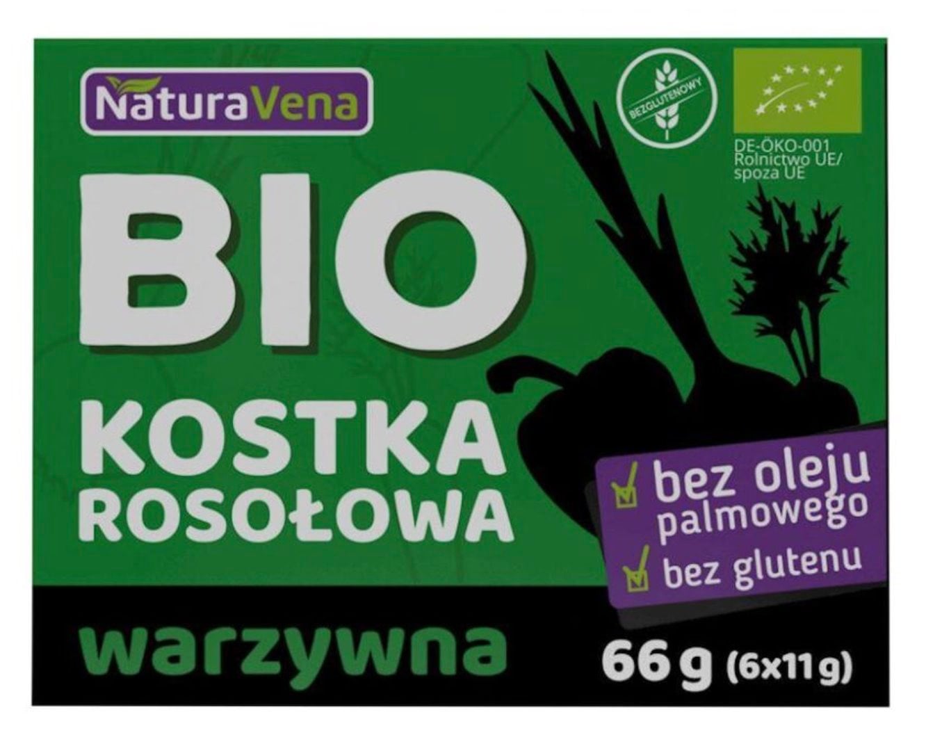 Naturavena Bujónové kocky zeleninové bez lepku BIO (6 x 11 g) 66 g