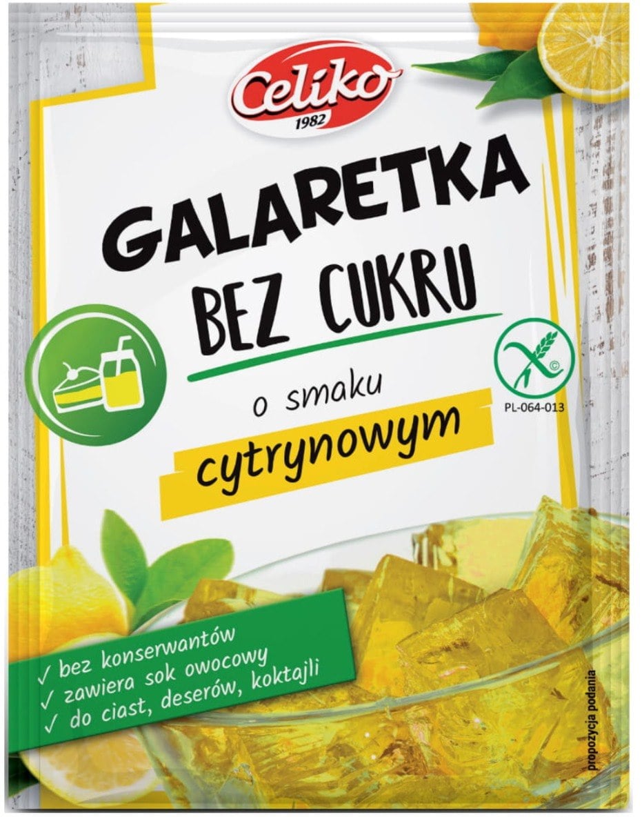Celiko Želé bez cukru s citrónovou príchuťou bezlepkové 14 g