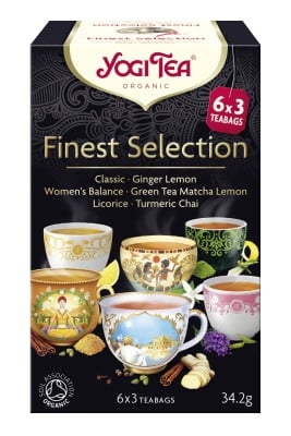 Yogi Tea Výber čajov Finest Selection Mix BIO 34,2 g (6 x 3 vrecúška)