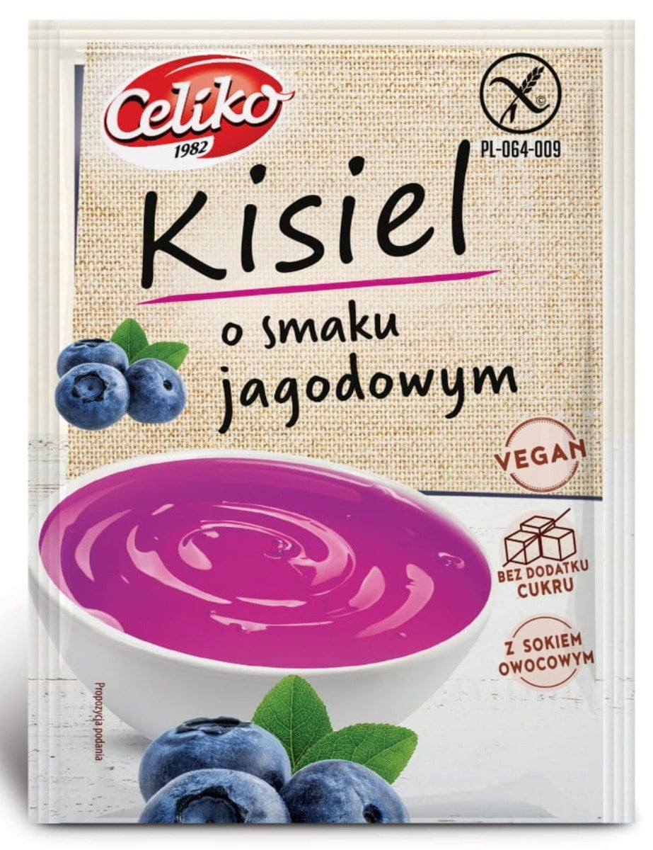 Celiko Ovocný kisiel bez pridaného cukru bezlepkový 40 g