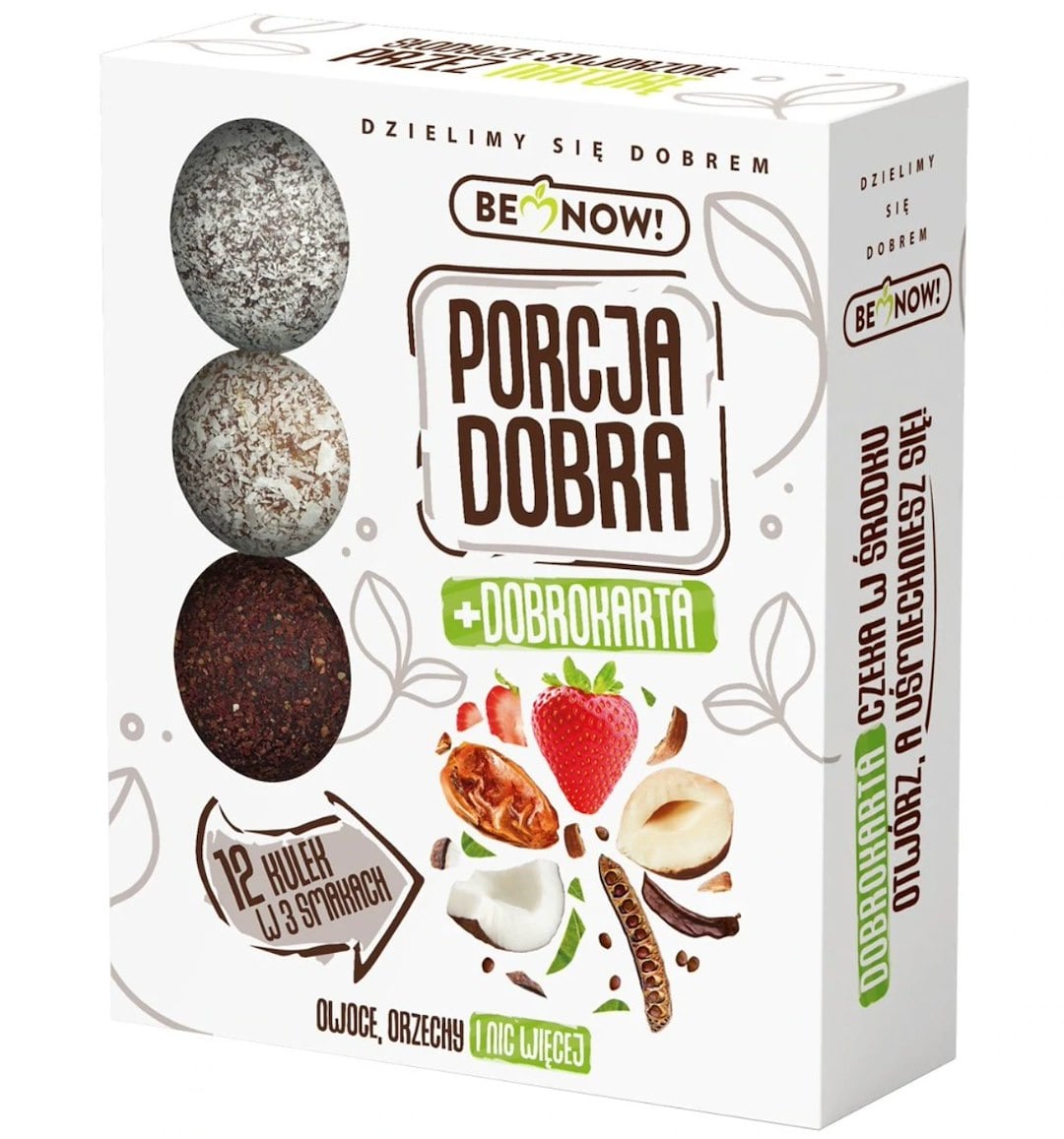 Porcja Dobra Ovocno-orechové guľky bez pridaného cukru (12 x 12 g) 144 g