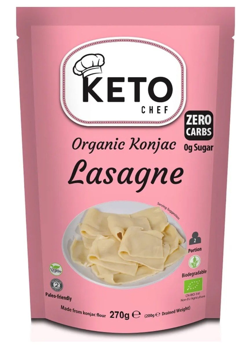Keto Chef Cestoviny z konjacu lasagne bezlepkové BIO 270 g