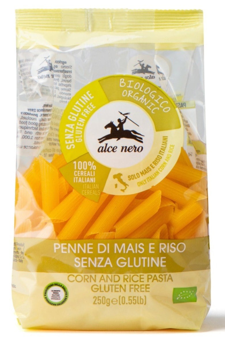 Alce Nero Kukuričnoryžové cestoviny Penne bez lepku BIO 250 g