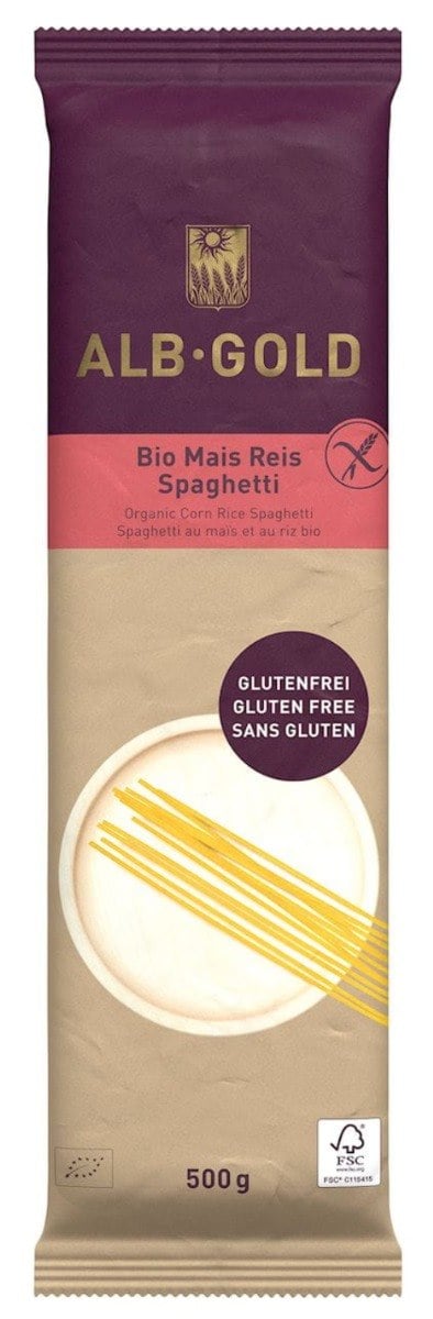 Alb Gold Špagety z kukurice a ryže bez lepku BIO 500 g
