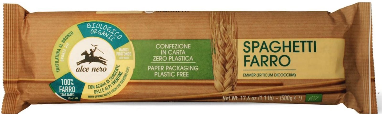 Alce Nero Špagety z pšenice dvojzrnovej BIO 500 g