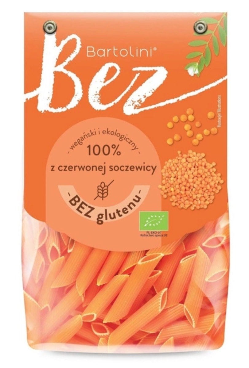 Bartolini Proteínové cestoviny z červenej šošovice Penne BIO 250 g