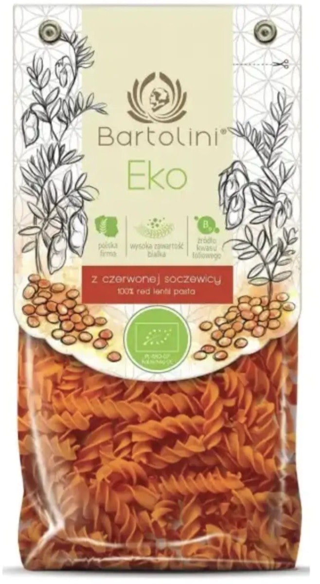 Bartolini Proteínové cestoviny z červenej šošovice vretienka BIO 250 g