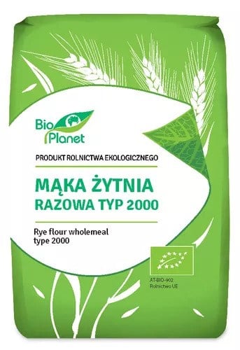 Bio Planet Žitná mouka celozrnná typ 2000 BIO 1 kg