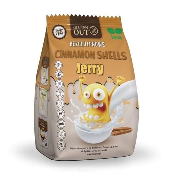 Jerry Gluten Out Škoricové obilné mušličky bezlepkové 375 g