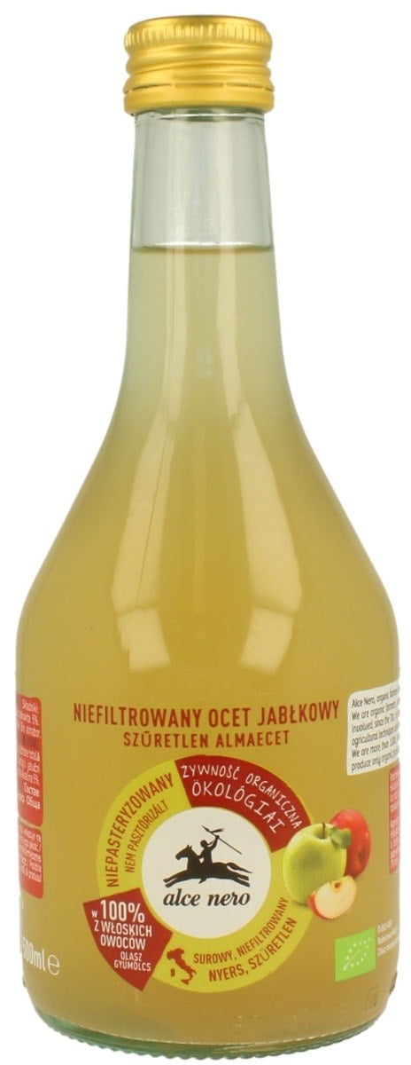 Alce Nero Jablečný ocet 5 % nefiltrovaný BIO 500 ml
