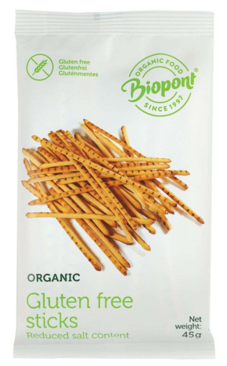 Biopont Tyčinky jemne solené bezlepkové BIO 45 g