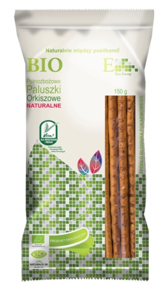 Envoy Celozrnné špaldové tyčinky natural BIO 150 g