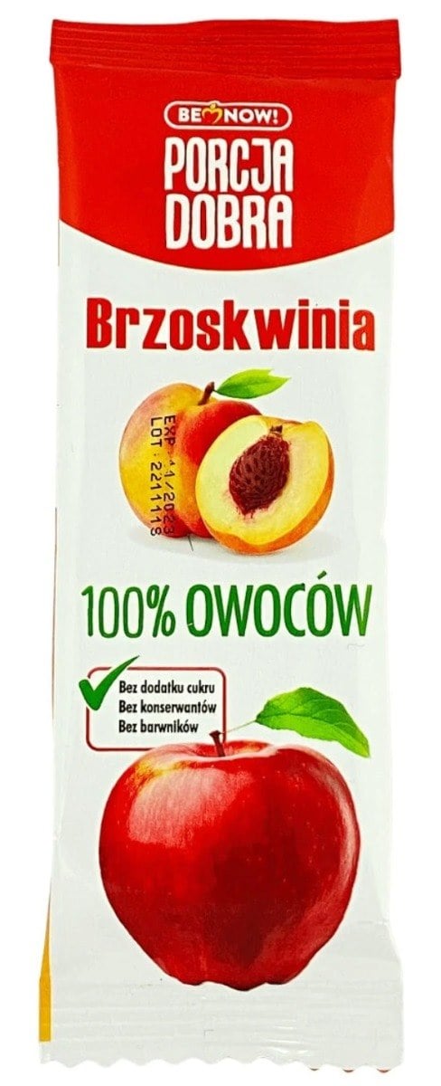 Porcja Dobra Jablkovo-broskyňový snack bez pridaného cukru 16 g