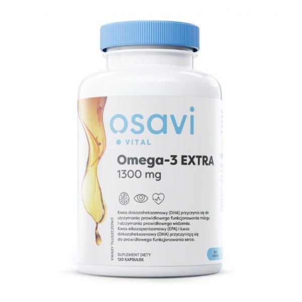 Osavi Omega-3 EXTRA Vital 1300 mg 120 mäkkých kapsúl s citrónovou príchuťou